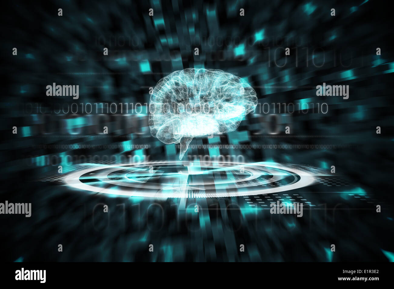 Medical interface in black and blue Stock Photo
