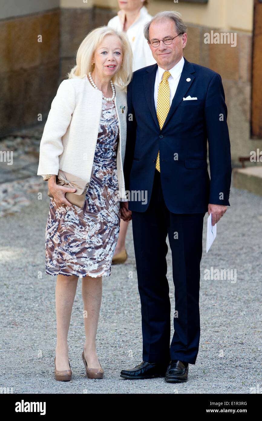 Stockholm, Sweden. 08th June, 2014. Speaker of the Swedish Riksdag Per Westerberg and Ylwa Westerberg attend the christening of Swedish Princess Leonore at Drottningholm Palace outside Stockholm, Sweden, 08 June 2014. Credit:  dpa picture alliance/Alamy Live News Stock Photo