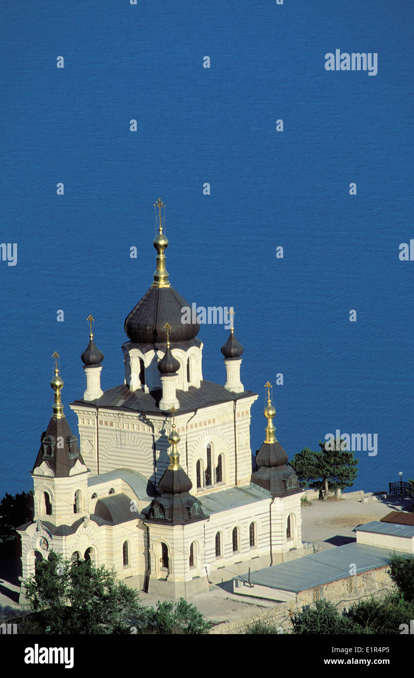 Foros church, Black sea, Crimea, Ukraine Stock Photo