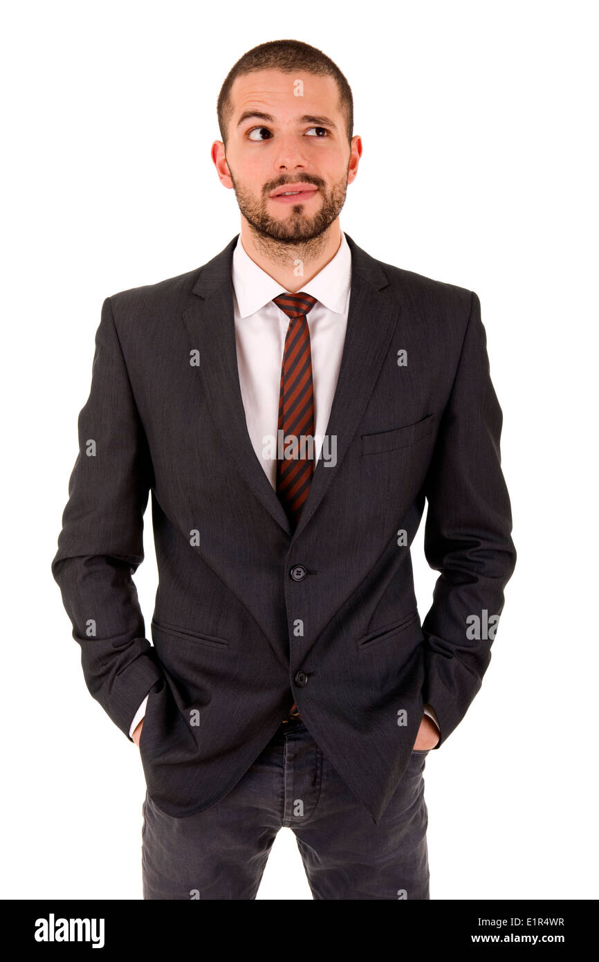 young business man portrait isolated on white Stock Photo - Alamy