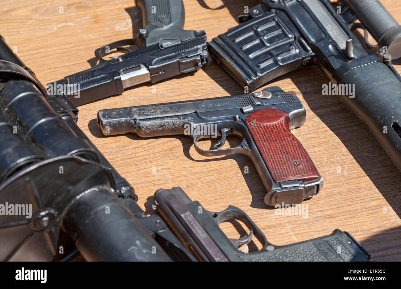 Russian weapons. Automatic pistol of Stechkin was produced in a Soviet ...