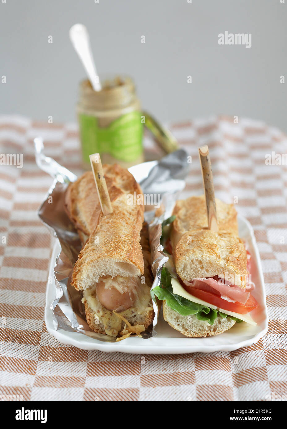 Hotcold sandwiches Stock Photo Alamy