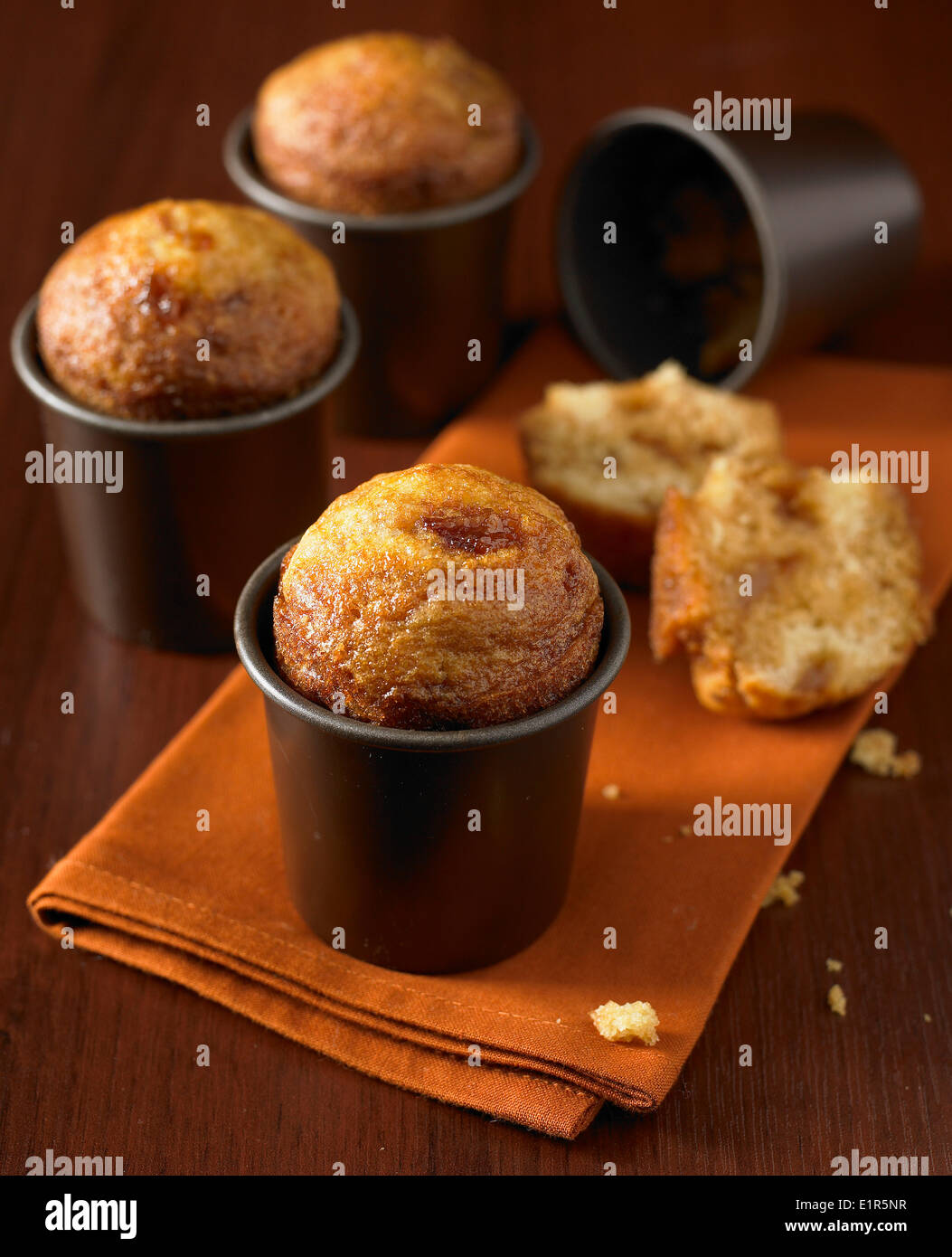 Apple-toffee muffins Stock Photo