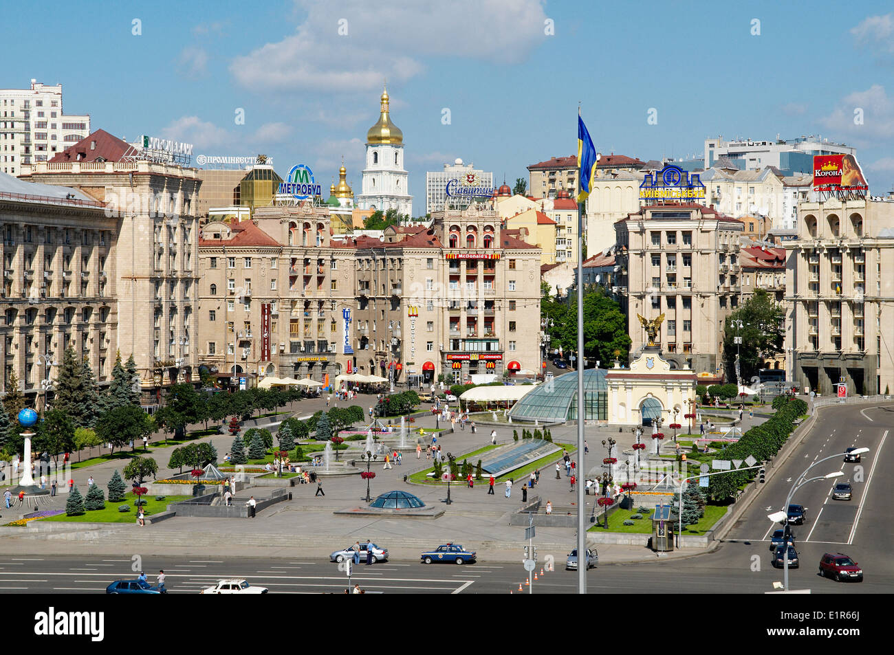 Ukraine, Kiev, Independence square Stock Photo