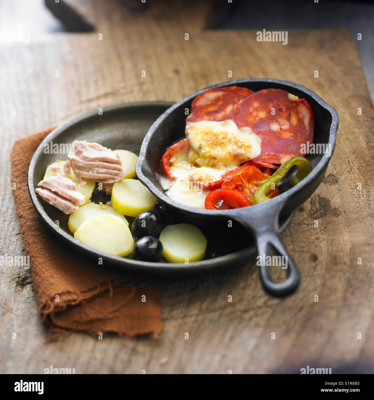 Raclette Basque Stock Photo