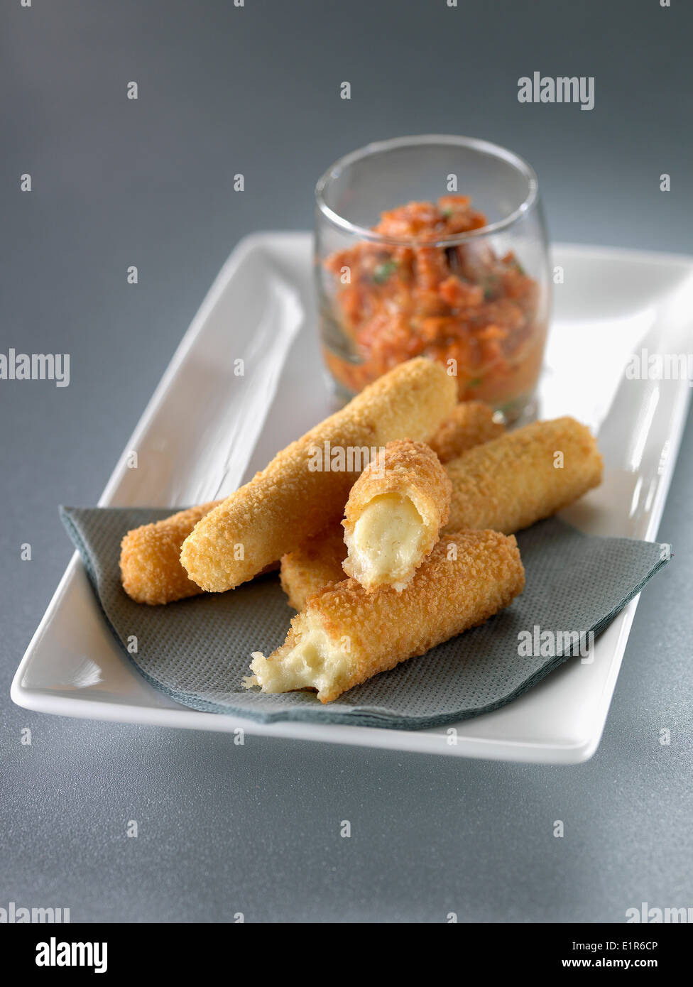 Fried breaded cheese sticks Stock Photo Alamy
