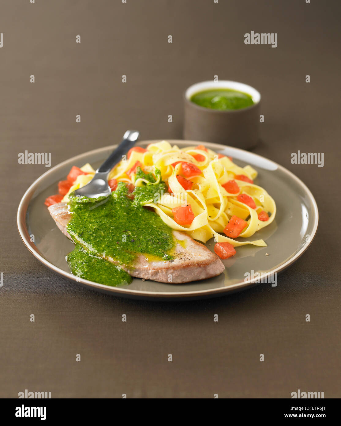 Veal escalope pesto hi-res stock photography and images - Alamy