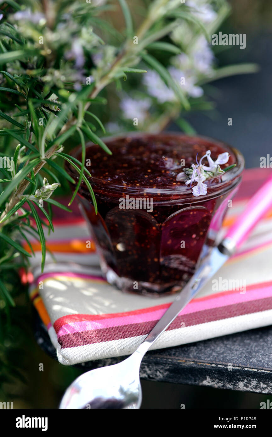 Fig and rosemary jam Stock Photo Alamy