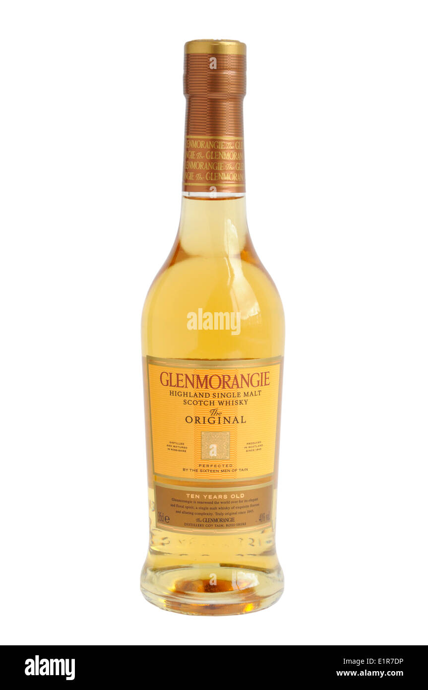 Half-bottle of Glenmorangie single malt whisky Stock Photo