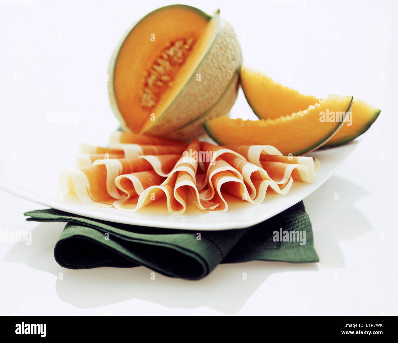 Melon and Parma ham Stock Photo Alamy