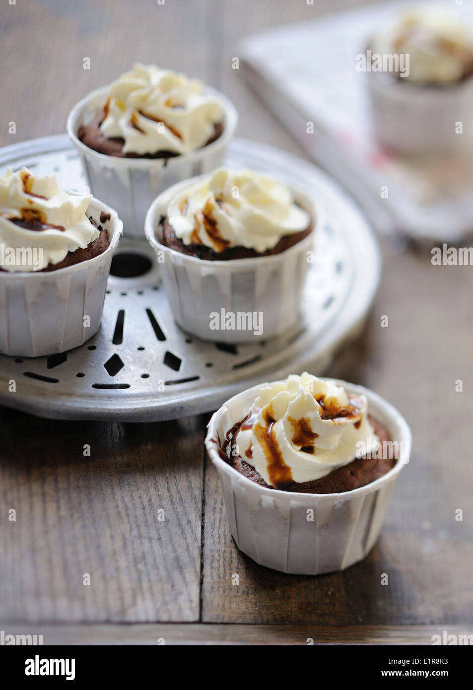 Coffee cupcakes Stock Photo
