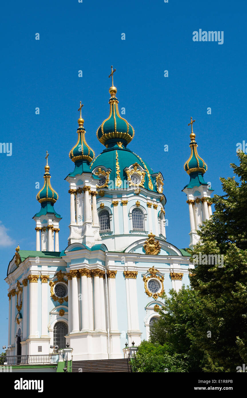 Ukraine, Kiev, St Andrew's Church Stock Photo