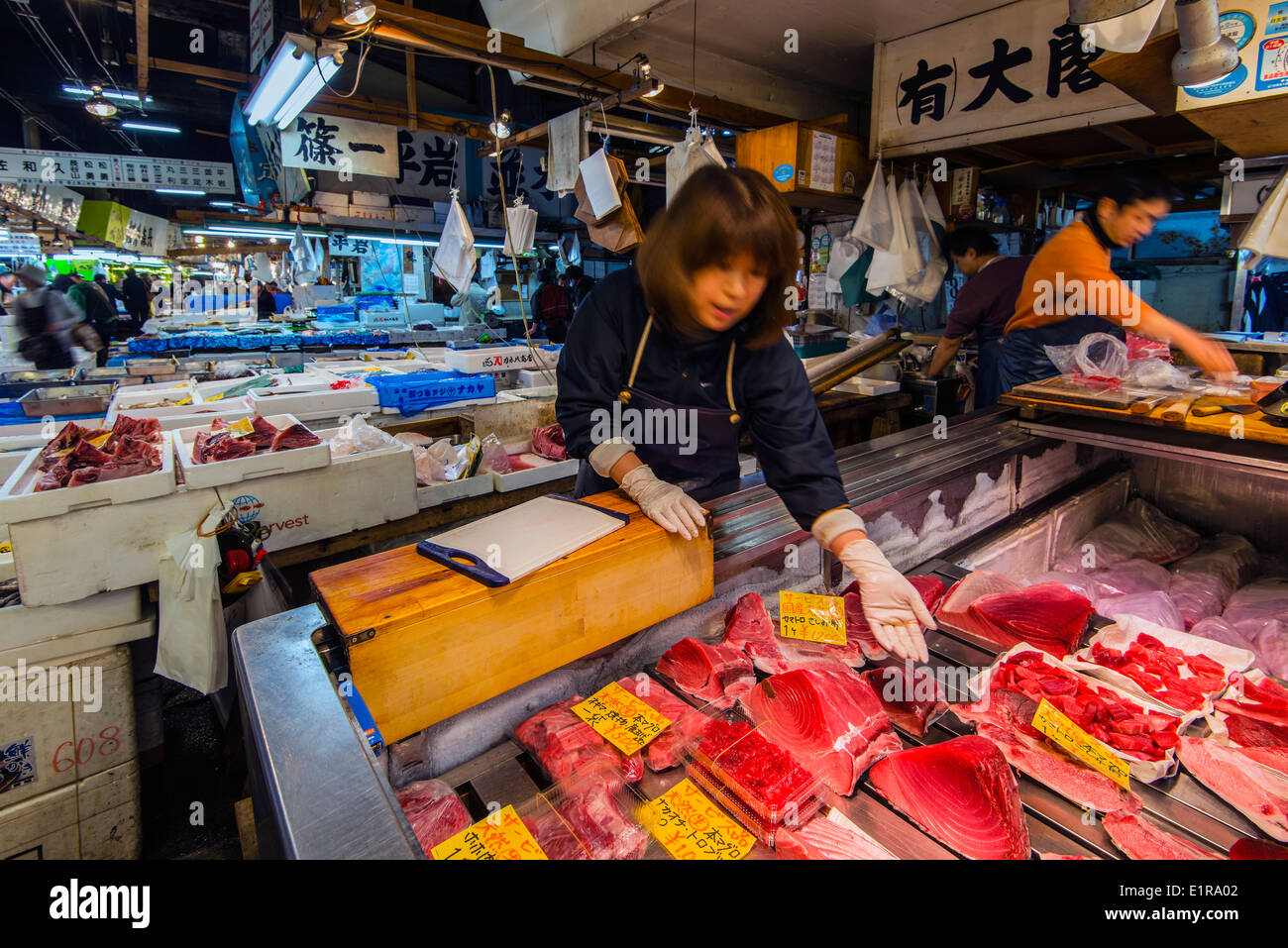 Tsukiji fish market, Tokyo, Japan Stock Photo Alamy