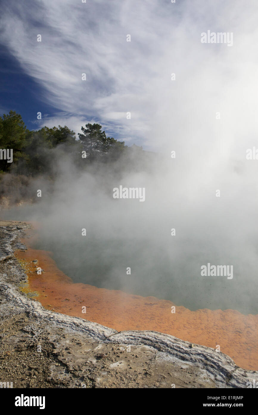 Champagne Pool. geothermal activity around Rotorua, New Zealand Stock Photo