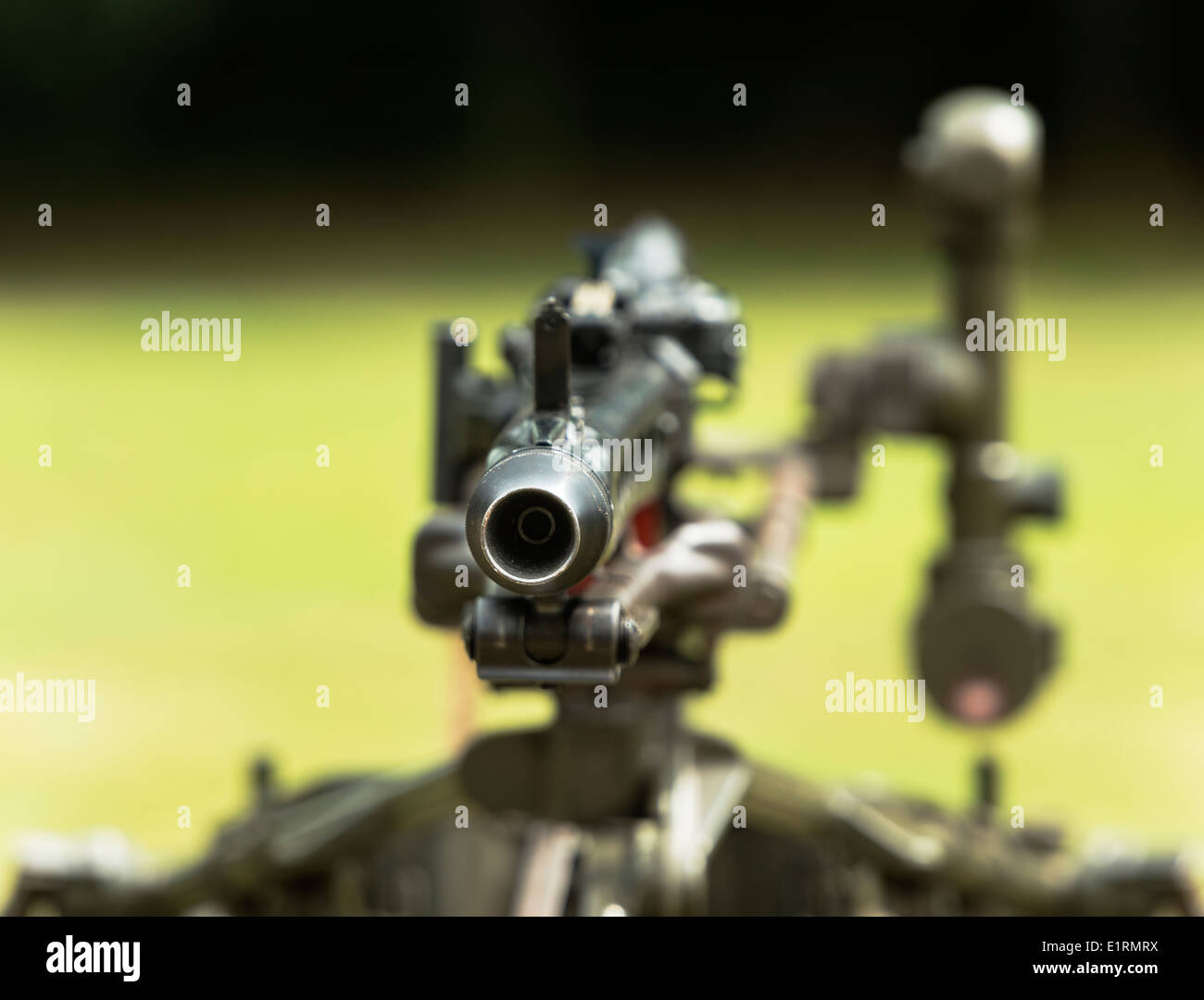 MG 42 (Maschinengewehr 42) German World War 2 machine gun on Lafette 42 tripod Stock Photo