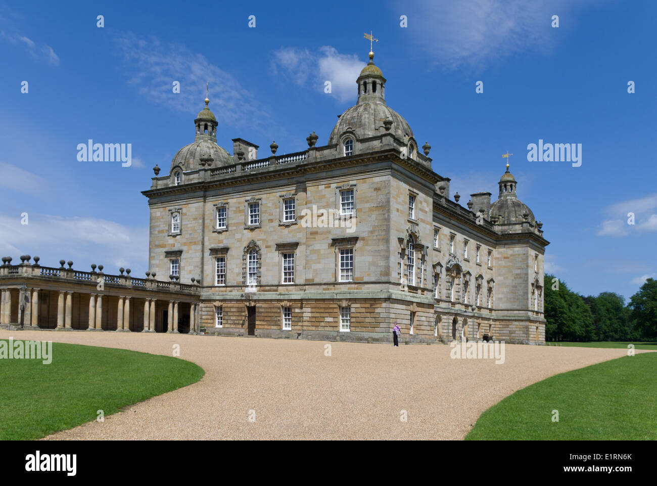 Houghton Hall, Norfolk; built by Great Britain's first Prime Minister Sir Robert Walpole. Stock Photo