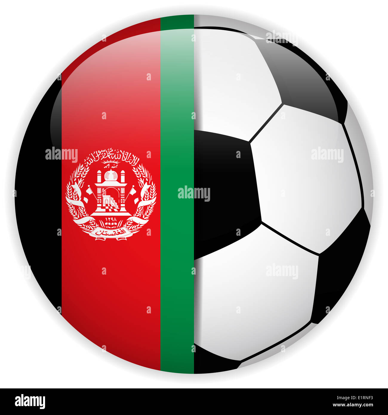 Vector - Afghanistan Flag with Soccer Ball Background Stock Photo - Alamy