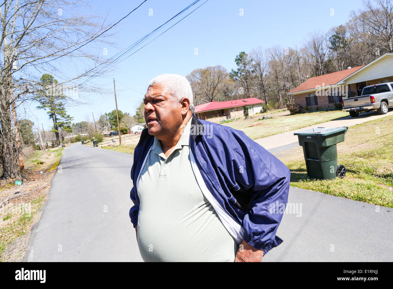 Crossett, Arkansas, USA. 15th Mar, 2013. Pastor David Bouie stands