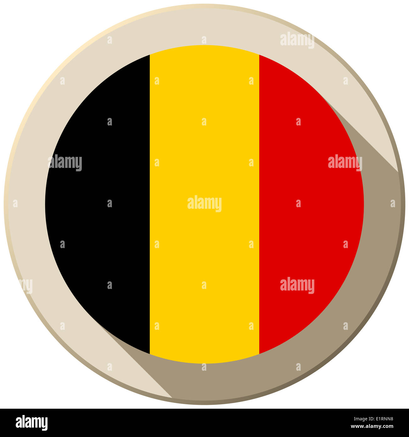 Vector - Belgium Flag Button Icon Modern Stock Photo - Alamy