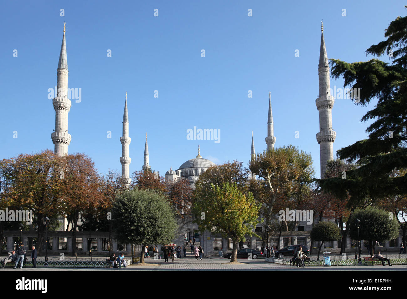 Sultan Ahmed Mosque, also called the blue mosque, in Istanbul, Turkey Stock Photo
