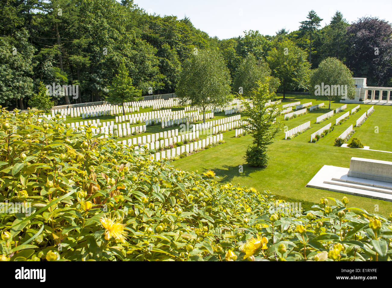 New British Cemetery world war 1 flanders fields Stock Photo