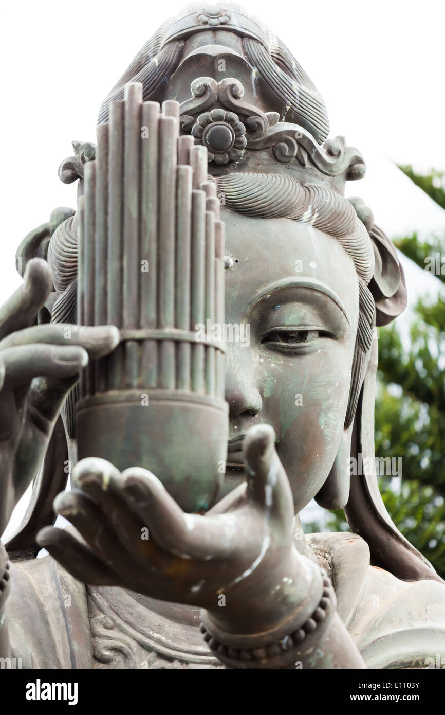 Buddhistic statue portrait Stock Photo