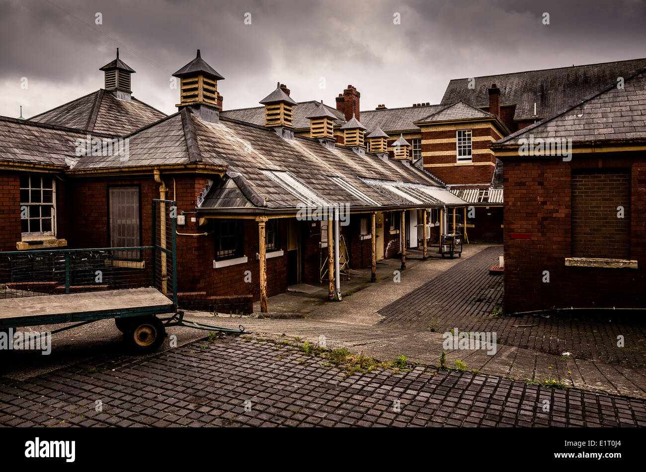 The rear of Whitchurch Hospital Cardiff behind main entrance. not used