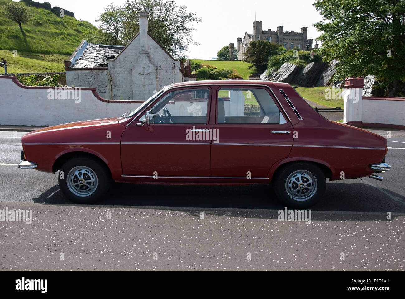 1972 Red Renault 12TL French Motor Car Stock Photo
