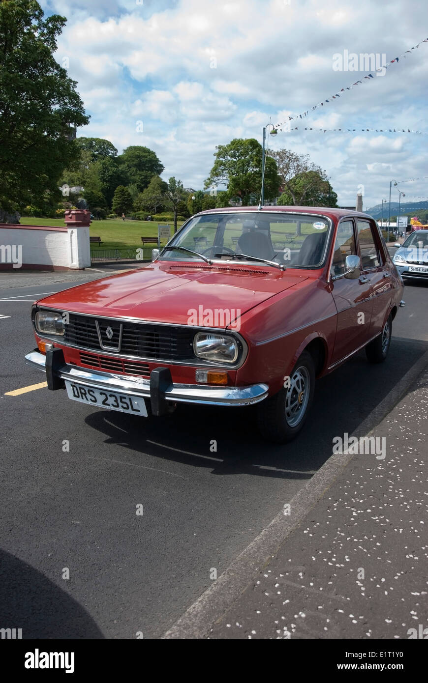 1972 Red Renault 12TL French Motor Car Stock Photo