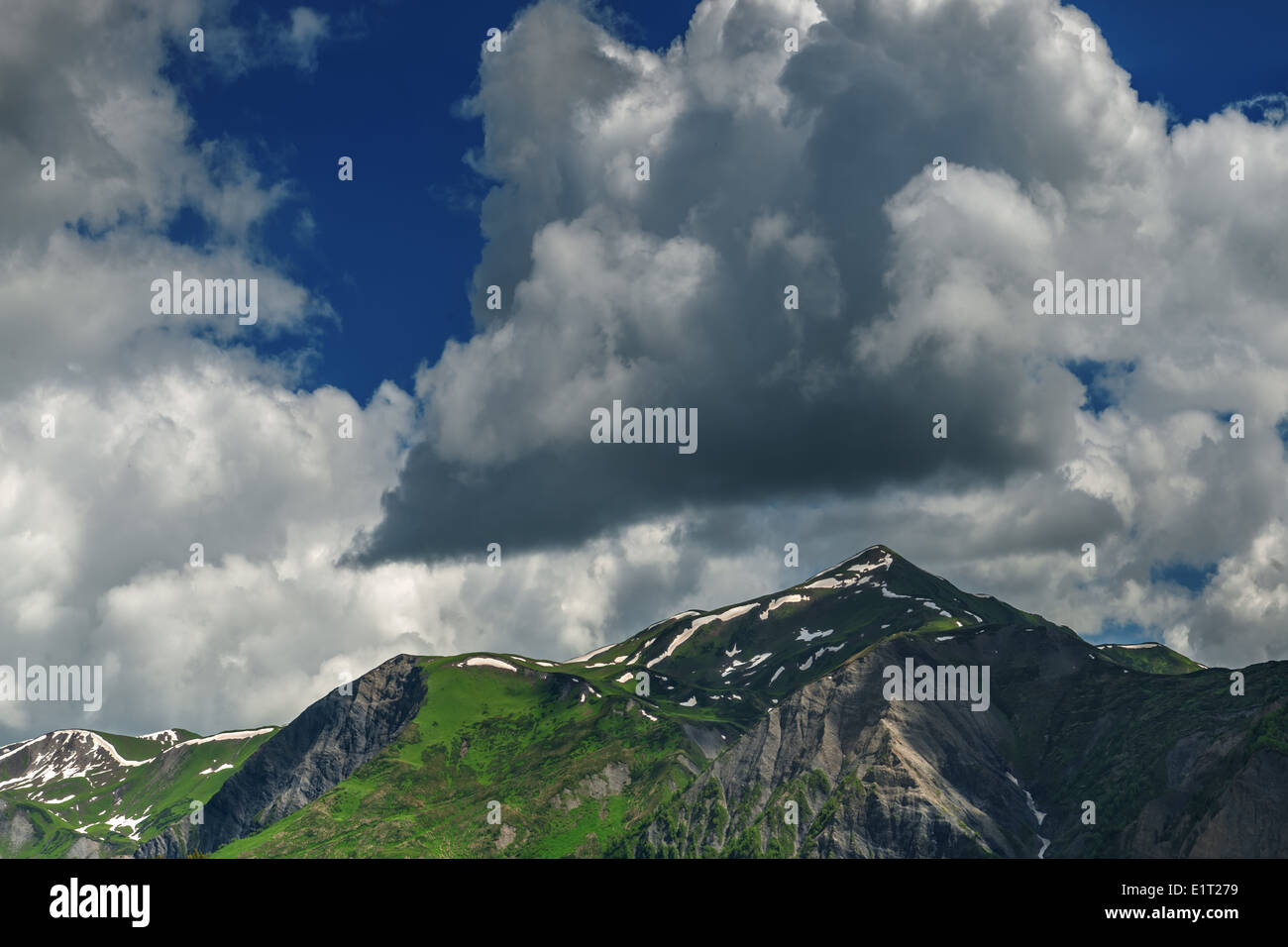 hight mountain in summer time Stock Photo