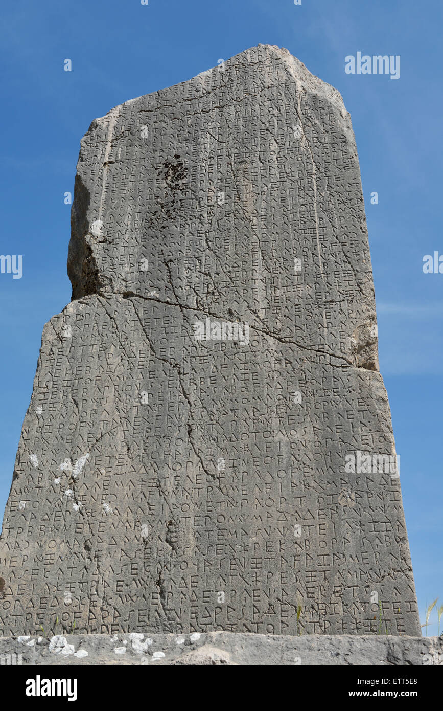 Inscribed Pillar, Xanthos, Turkey 140422 60899 Stock Photo