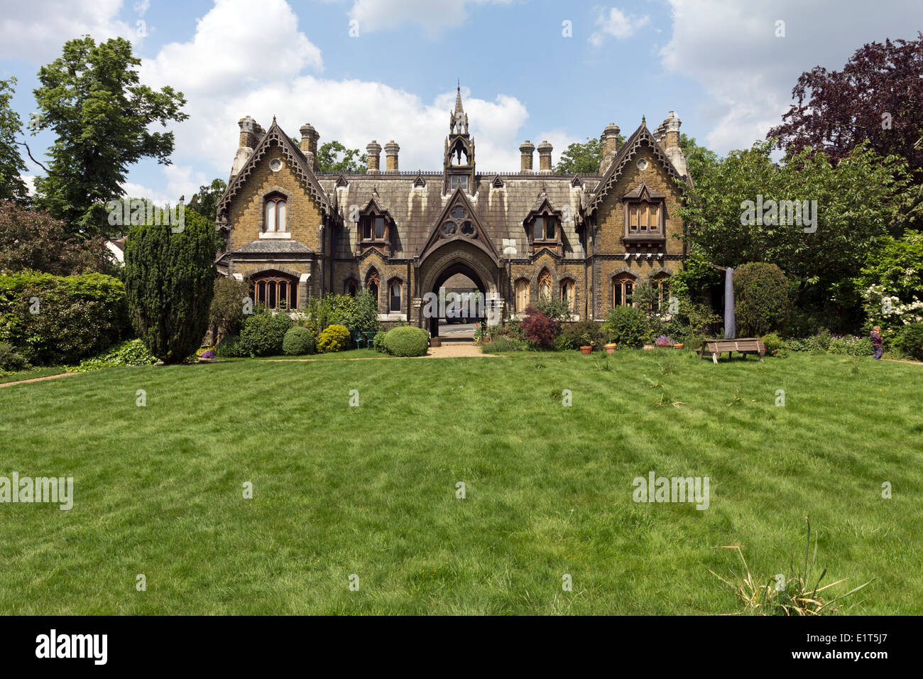 Holly Village Gatehouse (Victorian Gothic Cottages) Highgate Stock