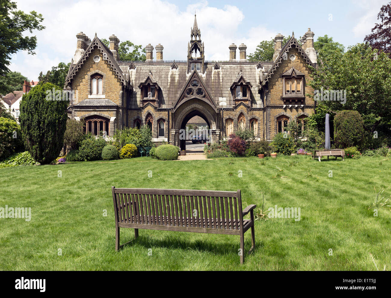 Holly Village Gatehouse (Victorian Gothic Cottages) Highgate Stock