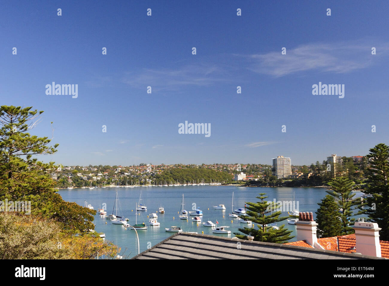 Birds Eye view of Manly Cove Stock Photo