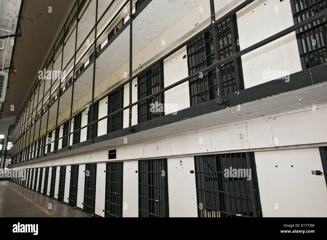 Montana, Deer Lodge, Old Montana Prison, operated 1871-1979, 1912 Cell House, interior cell blocks Stock Photo