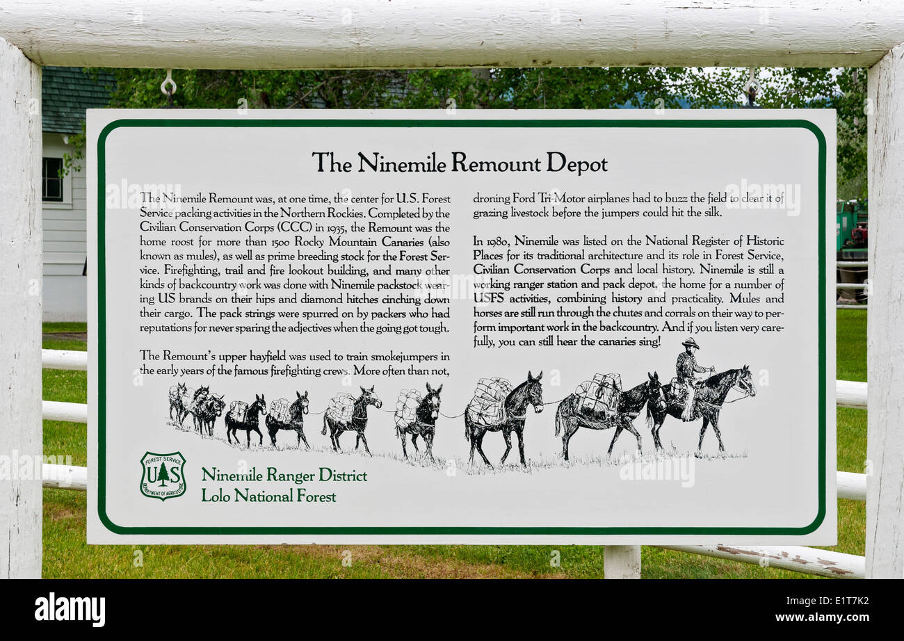 Montana, Huson, Ninemile Historic Remount Depot, built 1933 as a CCC