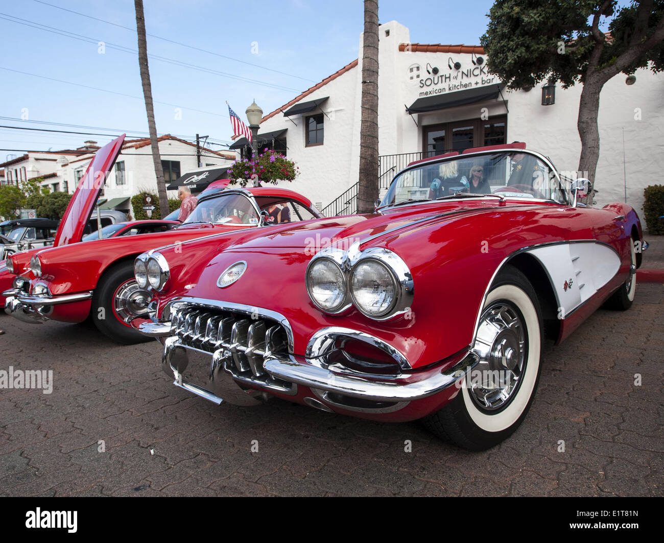 San Clemente, California, USA. 8th June, 2014. A 1950's era red and