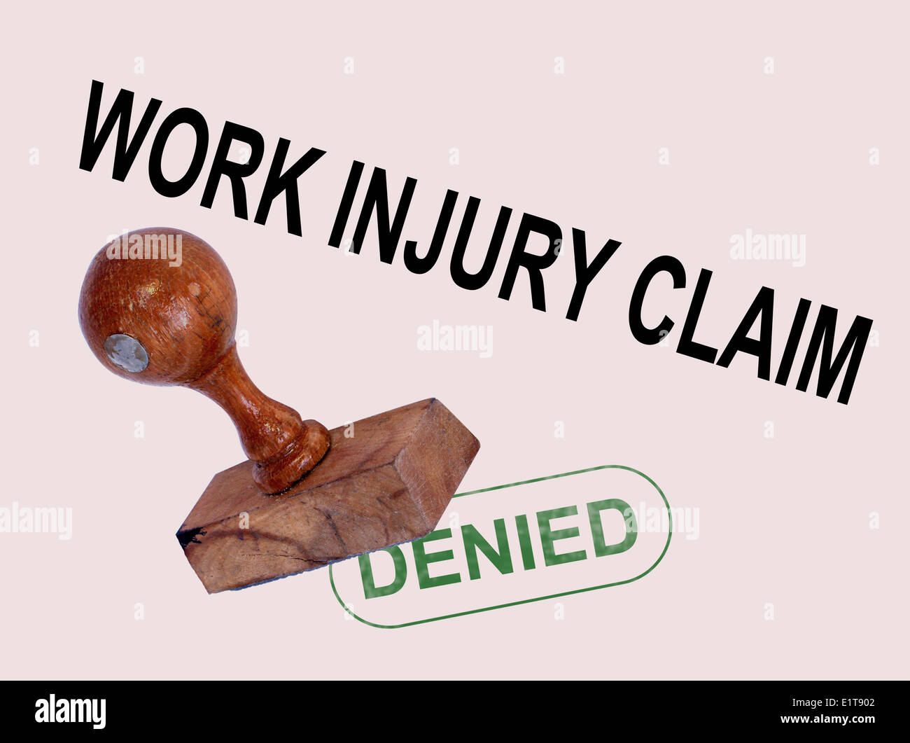 Work Injury Claim Denied Showing Medical Expenses Refused Stock Photo