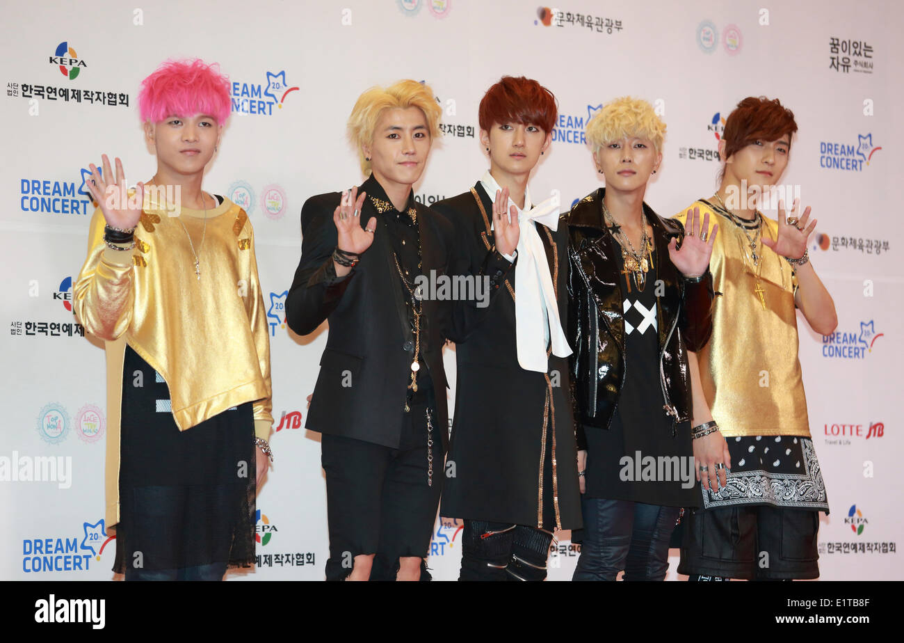 Say Yes, Jun 07, 2014 : K-pop boy band Say Yes pose before the Dream  Concert in Seoul, South Korea. © Lee Jae-Won/AFLO/Alamy Live News Stock  Photo - Alamy