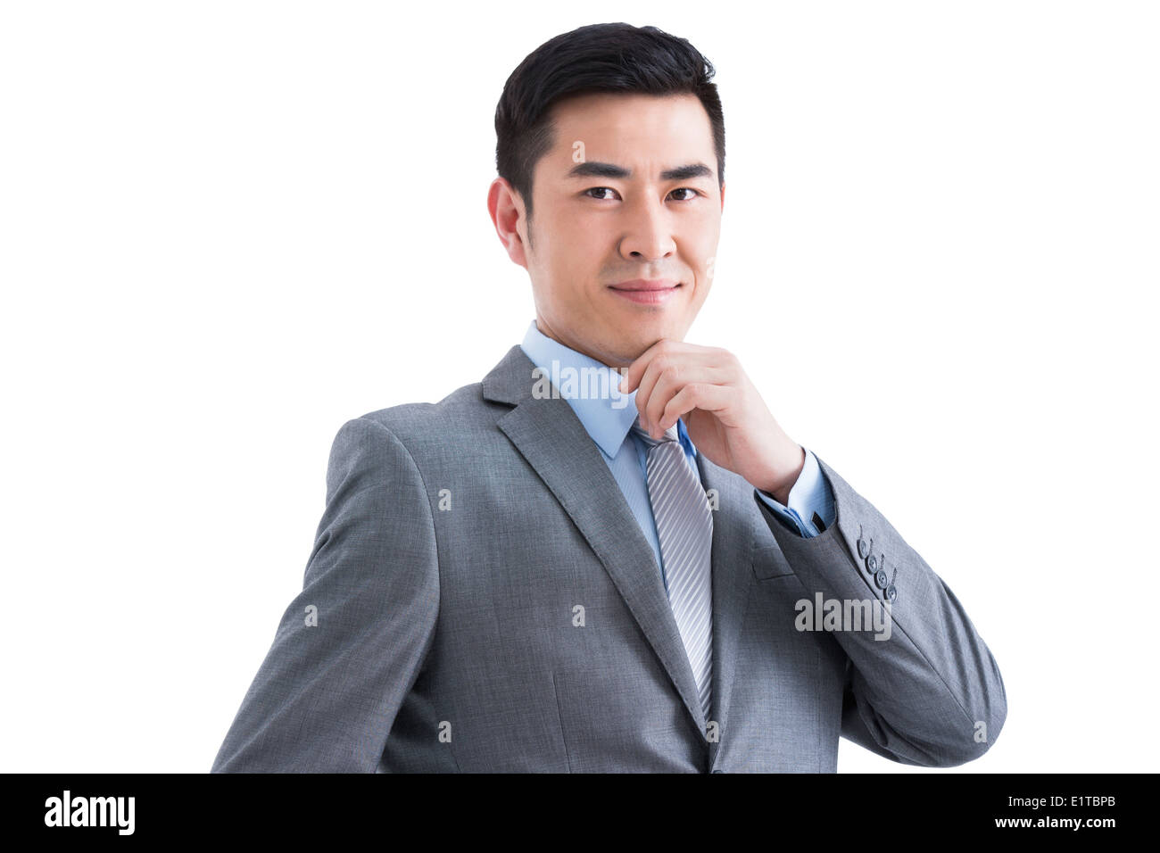 Chin up, suit and tie hi-res stock photography and images - Alamy