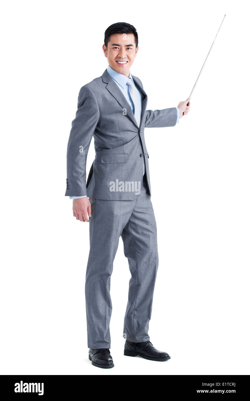 Male training specialist giving a lesson Stock Photo