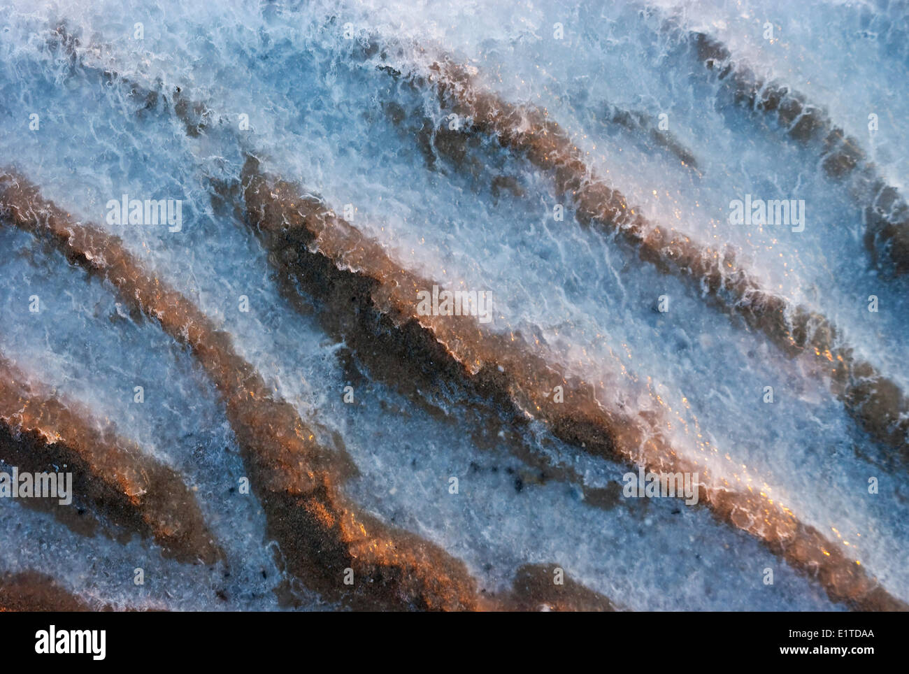 ribs on the beach covered in ice Stock Photo - Alamy