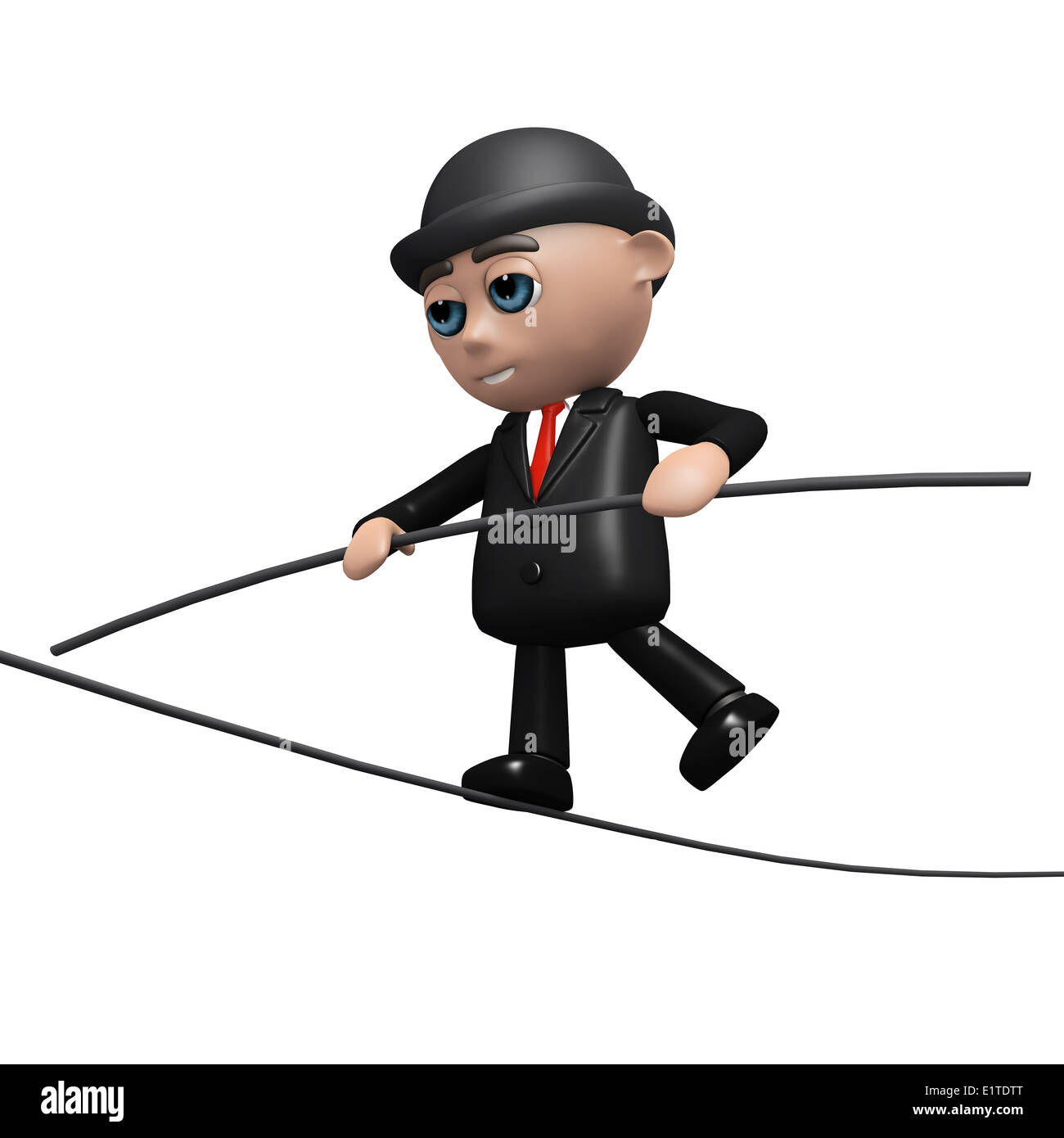 Tightrope Overcome Meaning High Line And Business 3d Rendering Stock Photo  - Alamy