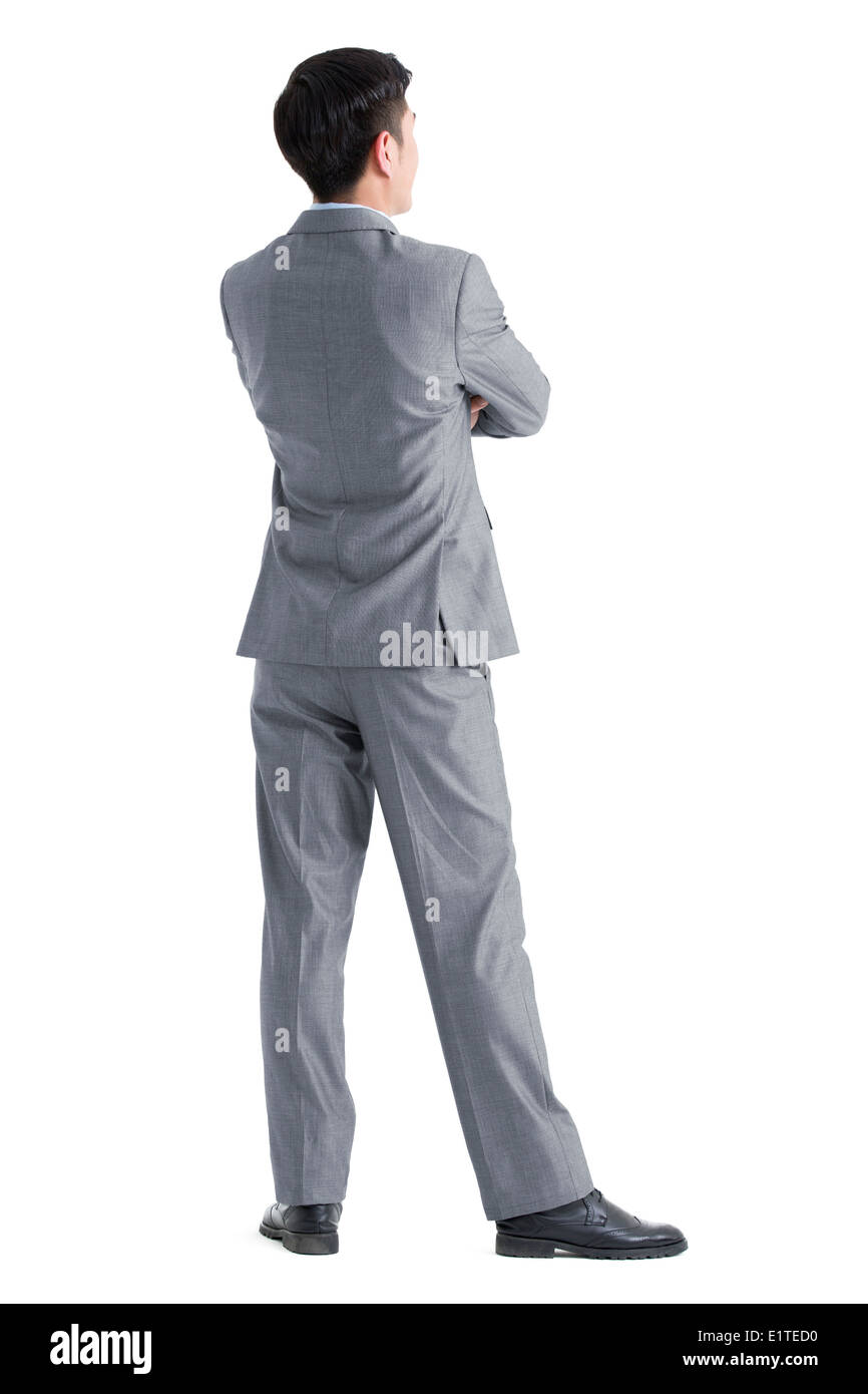 Rear view of businessman Stock Photo - Alamy