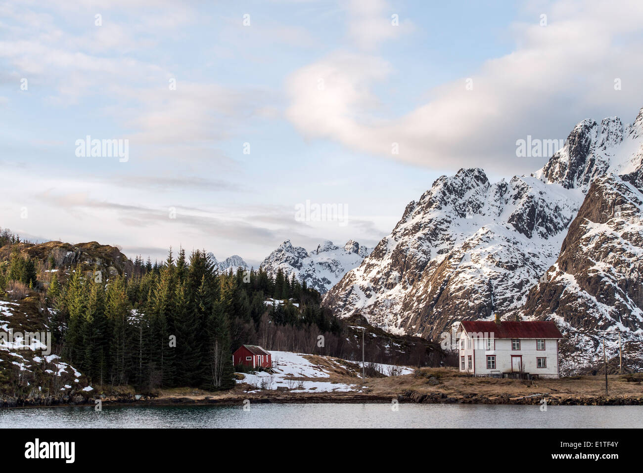 Landscape Lofoten Islands North Norway Scandinavia Stock Photo