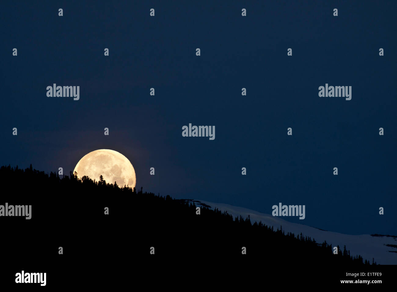 Full Moon on the Turner Lakes in Tweedsmuir Park in British Columbia