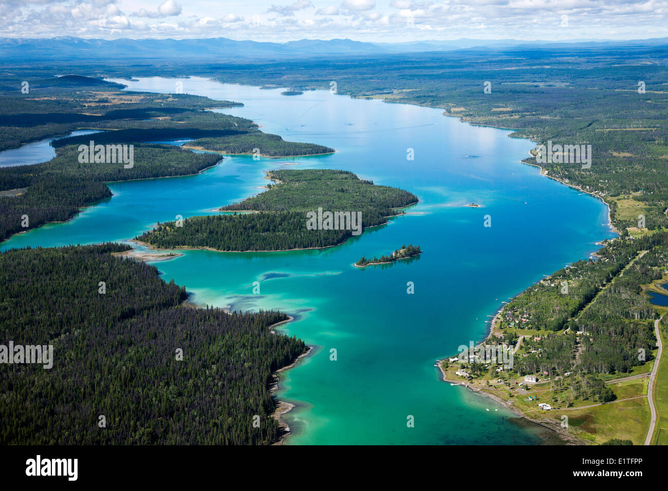 Aerial photography over the Cariboo region of British Columbia Canada ...