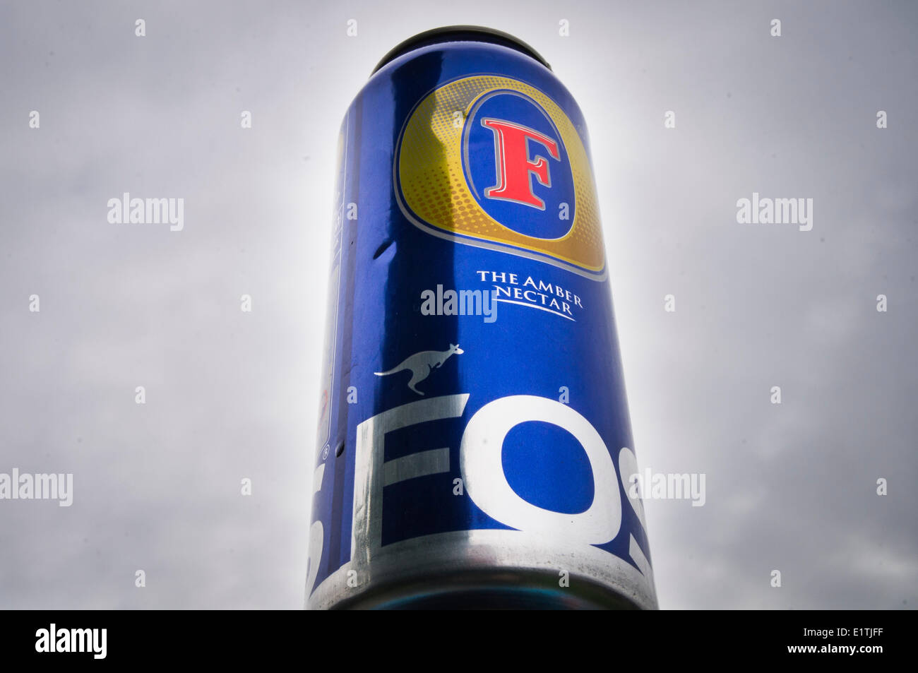 Fosters, beer can, tin, cans, tins, logo, Foster's, England, Great