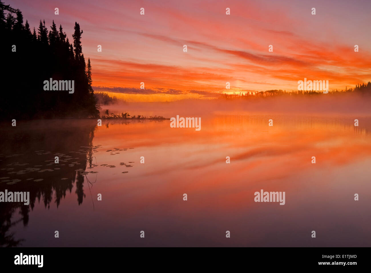 sunrise, Little Deer Lake, Lac La Ronge Provincial Park, Northern