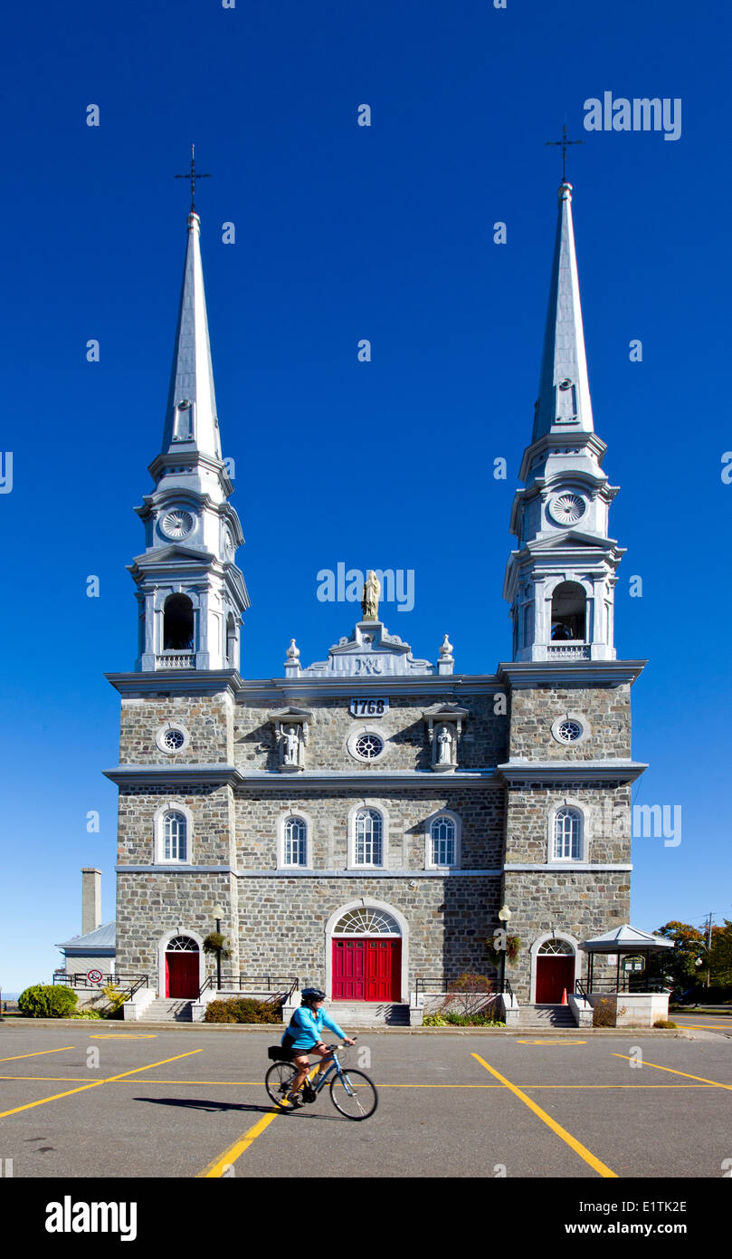 Notre-Dame-de-Bonsecours Roman Catholic church, L'Islet-sur-Mer, Quebec, Canada Stock Photo